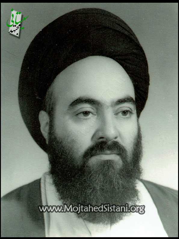 تمثال آيت الله العظمي سيد محمود مجتهد سيستاني در سن ۴۵ سالگي
